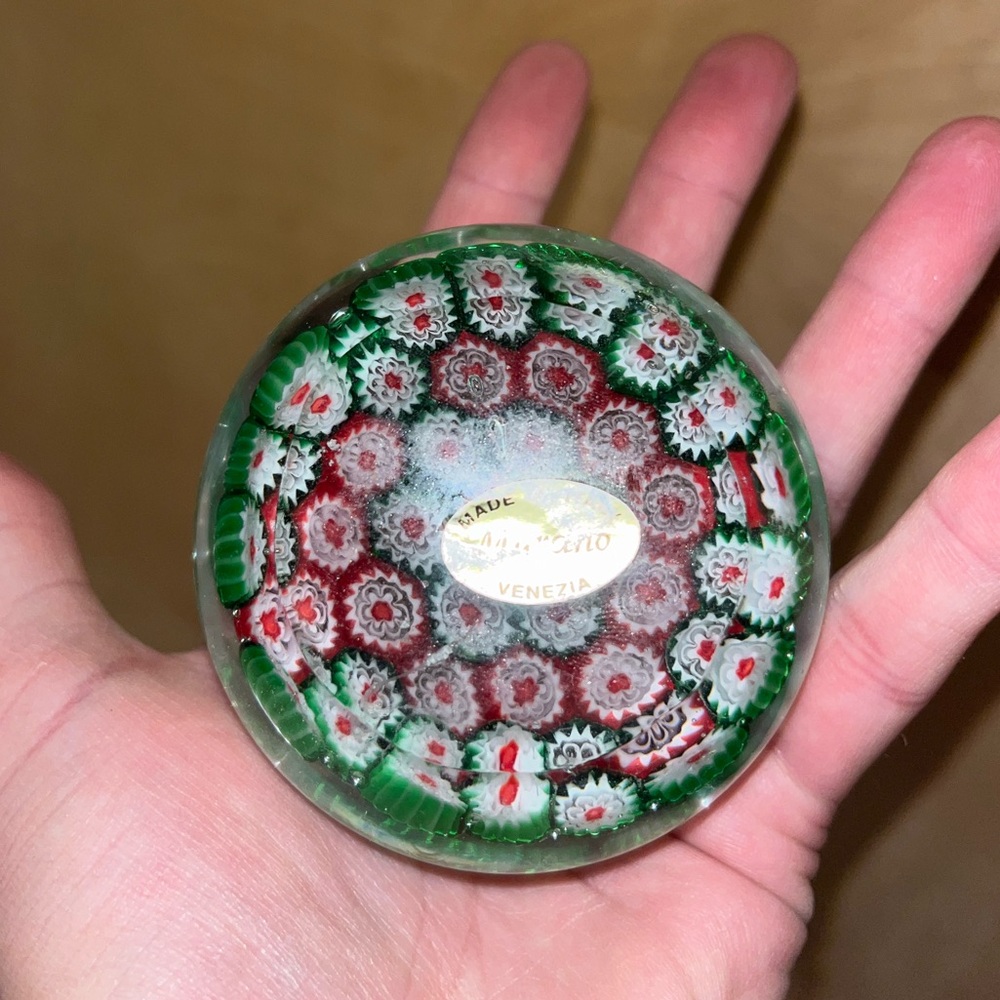 Vintage Murano Concentric Millefiori Paperweight - Picture 4 of 4